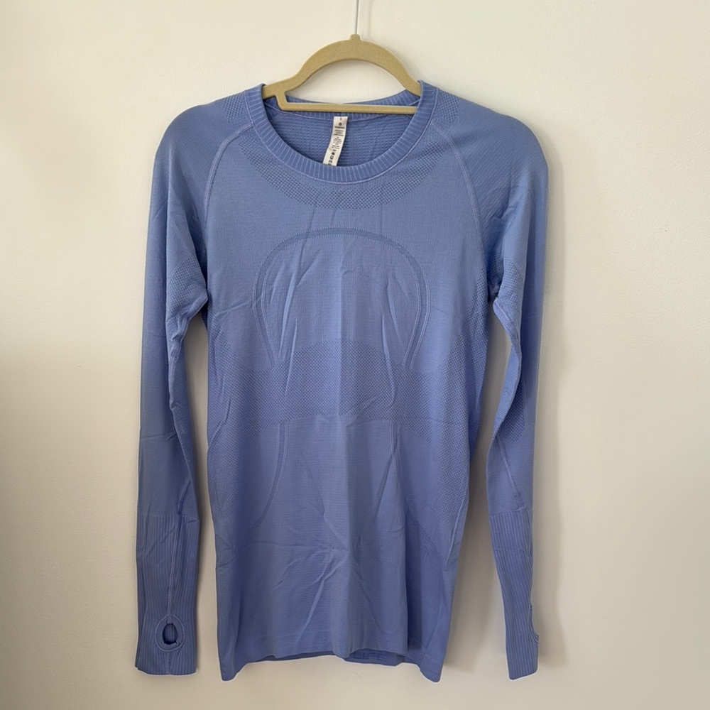 Women's Long Sleeve Top - Light Blue